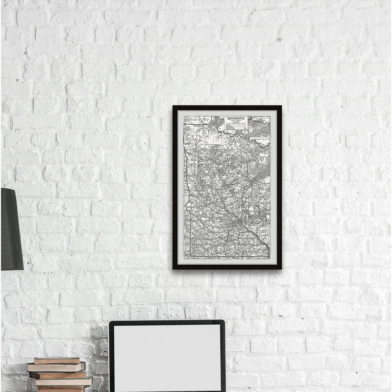 «Gray Minnesota Outline», cadre photo, H 18 po x l 12 po x P 1,5 po