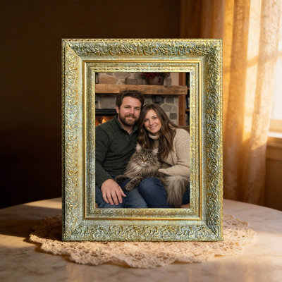 Antique Gold 1PC Cozy Picture Frame for 11" x 14" Photos and Desk Decor