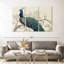 Brampt paon et fleurs II-106053139