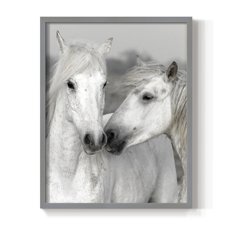 Affection I, reproduction encadrée - bois massif, Gris, H 10 po x l 8 po