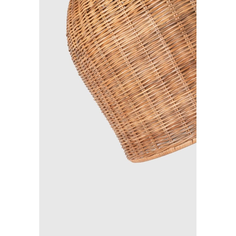 Nancy 3 - Light Pendant, 22.25" H x 18.75" W x 18.75" D, Soft Brass, Natural Wicker