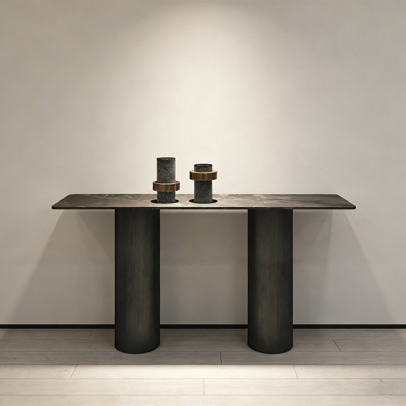 Modern Minimalist Luxury Console Table, 31.5" H x 62.99" W x 15.75" D
