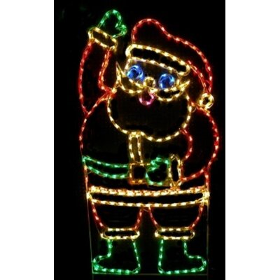 Santa Claus Large Waving Santa Christmas Holiday Lighted Display -  Lori's Lighted D'Lites, 300-SCL