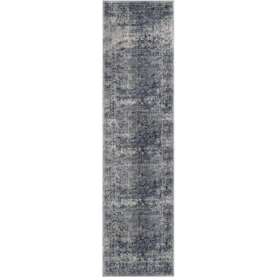 Tapis oriental bleu et gris Lanett