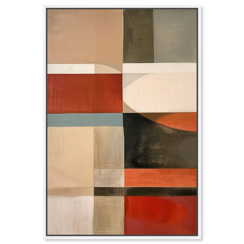 Pattern Pulse II Canvas Abstract Print by Oliver Gal, Black Frame, 10 x 15, 16"H x 11"W, White Frame