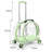 Transparent Rolling Cat Carrier with Wheels, Telescoping Handle and Shoulder Strap