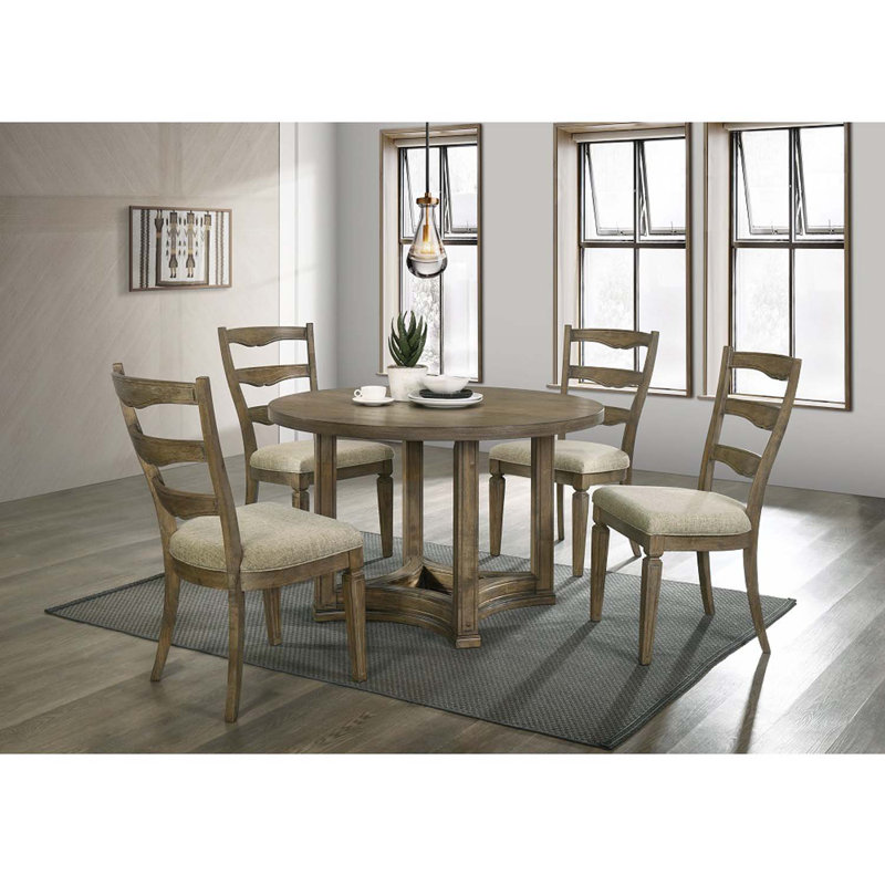 Table de salle à manger ronde 47,3 po Parfield, finition chêne vieilli