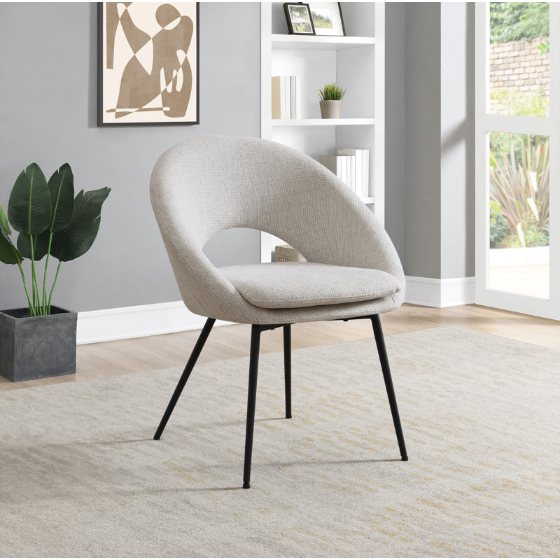 Chaise Hoseia, Noir, Crème
