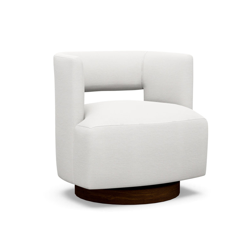 Crystle Swivel Barrel Chair, 5246-99, Walnut