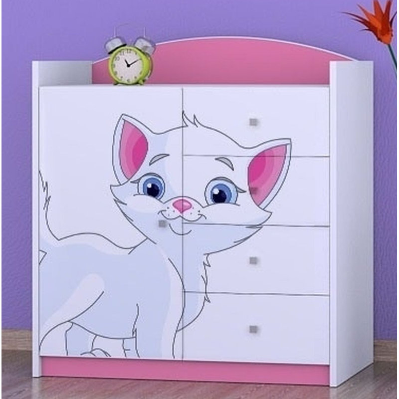 Neumann Kids 4 - Drawer Combo Dresser, Pink