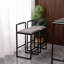 Ensemble de 2 tabourets de bar à hauteur de comptoir avec dossier et pieds en métal modernes sans accoudoirs et chaises rembourrées en polyuréthane gris-410009147
