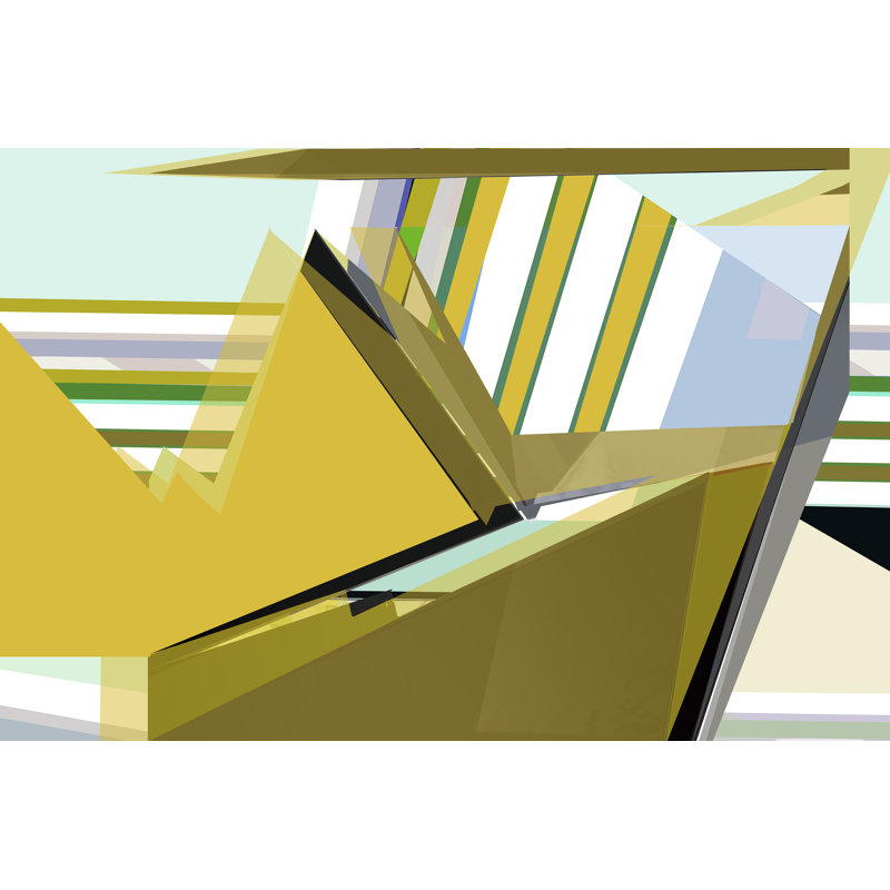 Yellow Mountains I by Cartissi - Graphic Art, 20 cm H x 30 cm W, Wrapped Canvas