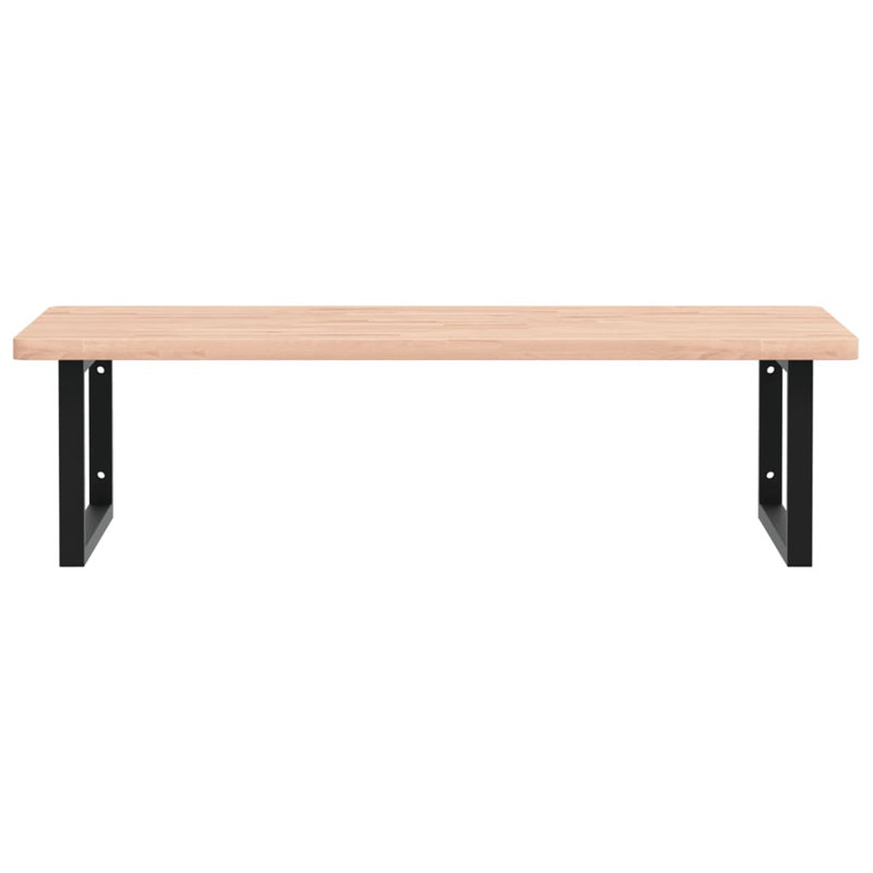 Briazia 100cm Solid Wood Bathroom Vanity Top, Beech/Black
