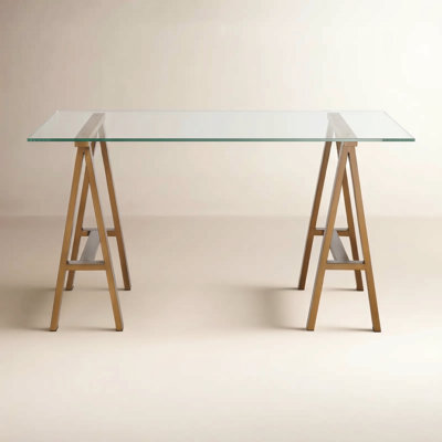 Kapri Tigerlily Glass Desk