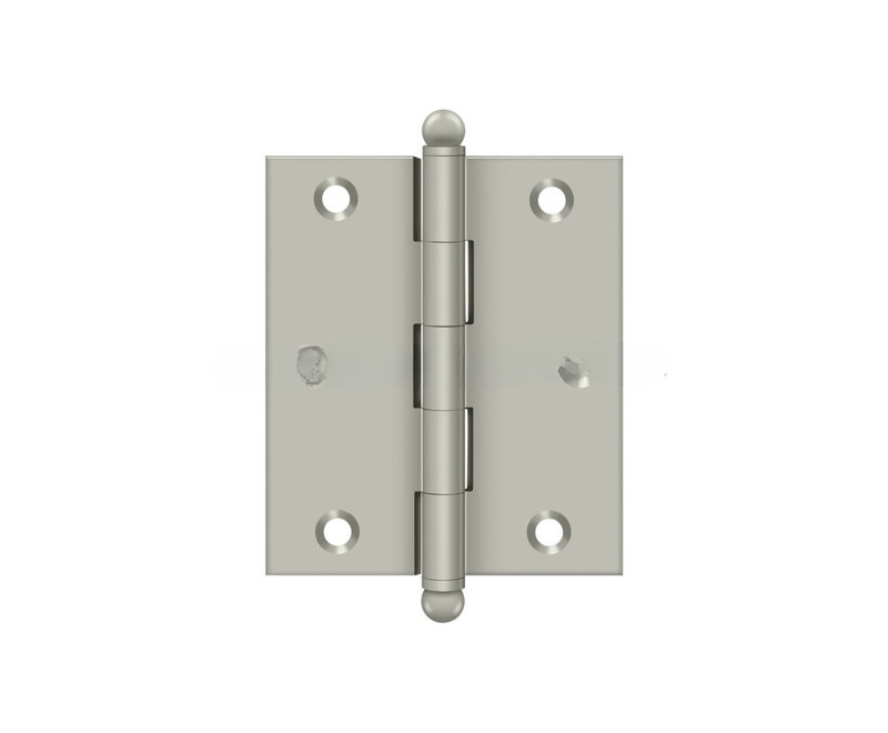 Charnière 3 po x 2 1/2 po Deltana CH3025U15 avec embouts sphériques en nickel brossé, Nickel brossé
