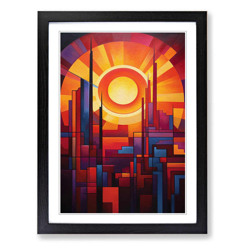 Single Picture Frame Wall Art, 46cm H x 34cm W, Black Framed