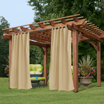 Rideau occultant imperméable et imperméable pour l'intérieur et l'extérieur, durable et protecteur du soleil