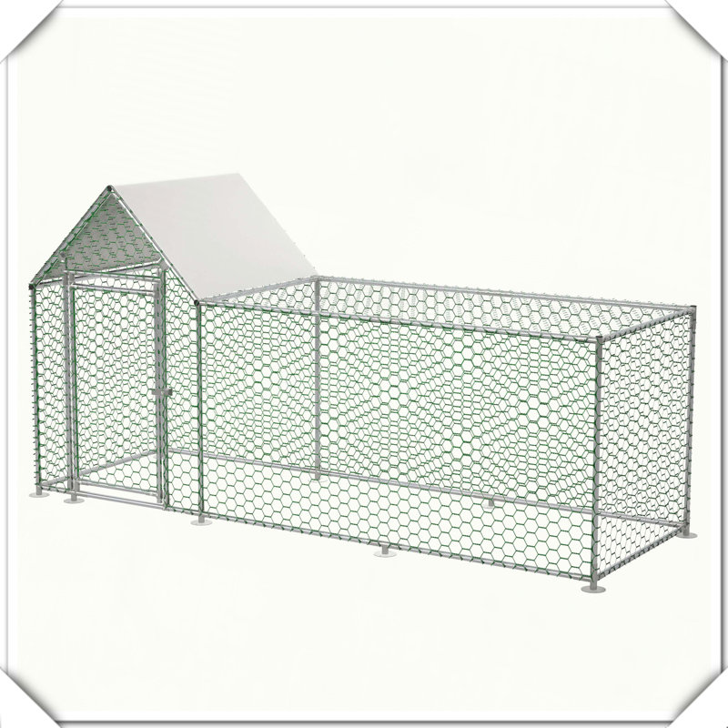 Cage en métal pour poulailler, H 59,6 po x l 42,2 po x P 119,1 po