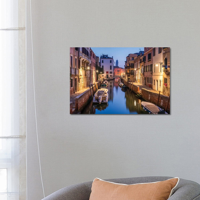 Romantic Canal In Venice, Italy by Jan Becke - Wrapped Canvas Gallery-Wrapped Canvas Giclée, 66.04 cm H x 45.72 cm W
