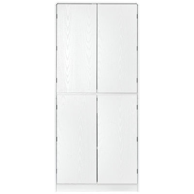 Grand garde-manger de style campagnard de 72 po avec 8 tablettes de porte, armoire de rangement courbée avec 3 tablettes réglables, tiroir caché, armoire polyvalente pour la cuisine, la salle à manger et la salle de bain