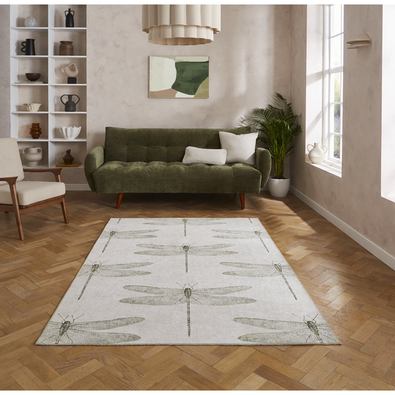 Harlequin Demoiselle Indigo - 152 x 230, Rectangle 76 x 150 cm, Sage Green