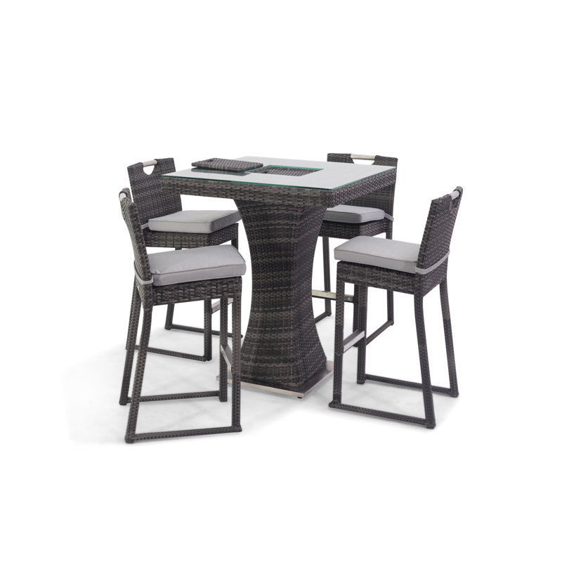 Mcdonagh 4 - Person Dining Set, Grey