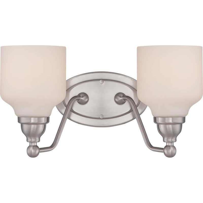 Éclairage de salle de bain à intensité variable 2 lumières Craine, Nickel poli