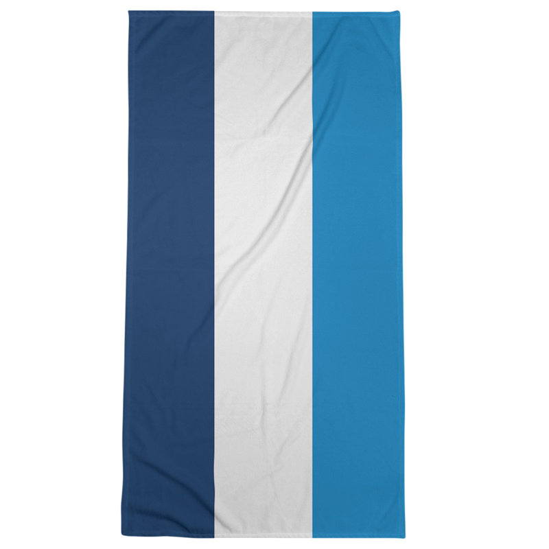 Beach Towel, Blue Shades White Mid
