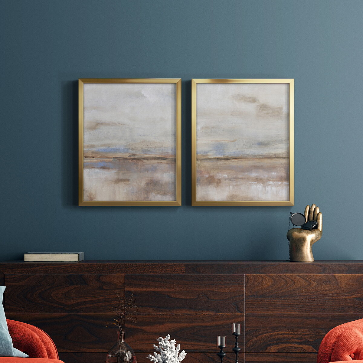 17 Stories Overcast Day I Framed 2 Pieces Painting | Wayfair