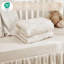 Ensemble de literie pour lit de bébé à volants 3 pièces pour filles - L'ensemble de literie pour bébé ultra doux comprend un édredon, un drap et une jupe Boho (beige)-124851138