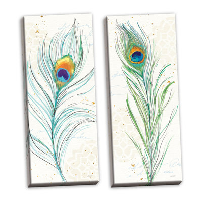 Peacock Garden V And Peacock Garden VI by Anne Tavoletti - 2 Piece Single Picture Frame Graphic Art