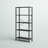 Hallum 64" H x 30" W 5 Tier Modern Rustic Bookcase, Steel Etagere Bookshelf, Storage Rack for Home Office, Living Room, Kitchen, Black-1295050366