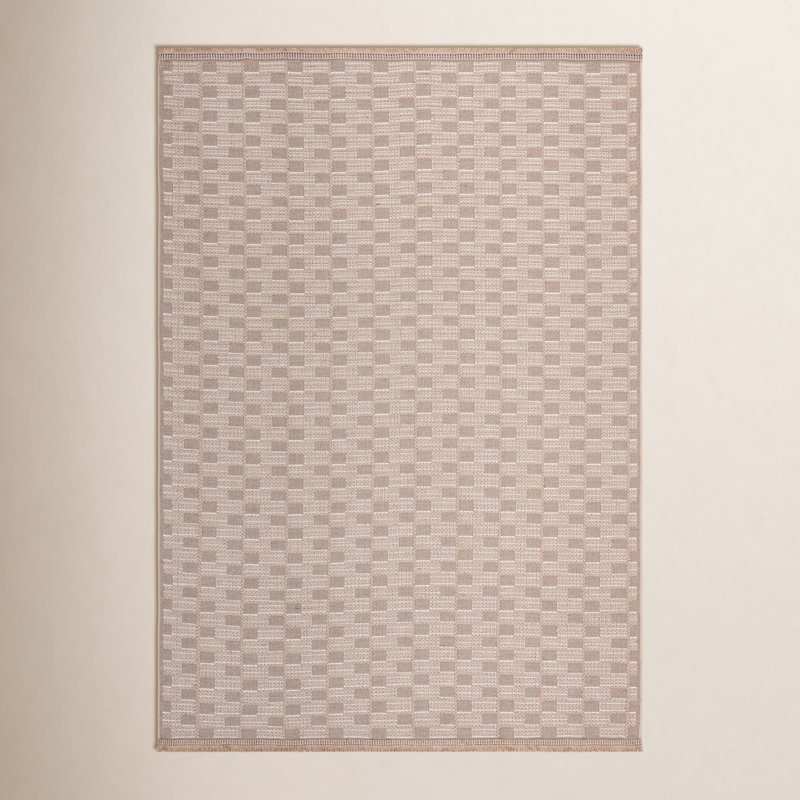 Tapis en jute / sisal / coton tissé à la machine Eloi, Rectangle 4 pi x 6 pi