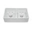 Évier de cuisine blanc en porcelaine 32 po x 20 po x 9 po