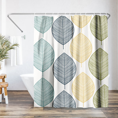 Botanical Shower Curtain Leaves Multicolor by Lisa Nohren