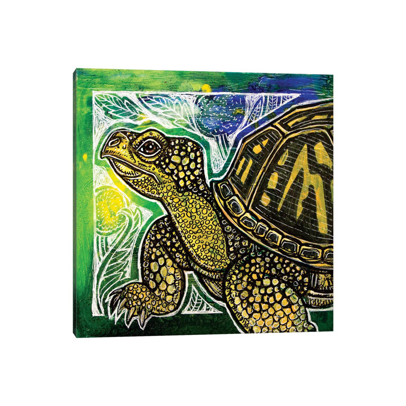 Spring Turtle by Lynnette Shelley - Wrapped Canvas Painting, 45.72 cm H x 45.72 cm W x 1.91 cm D