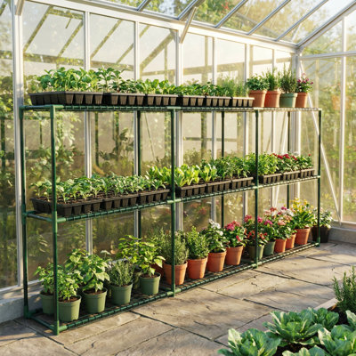 3-Tier 3-Layer Metal Garden Plant Stand