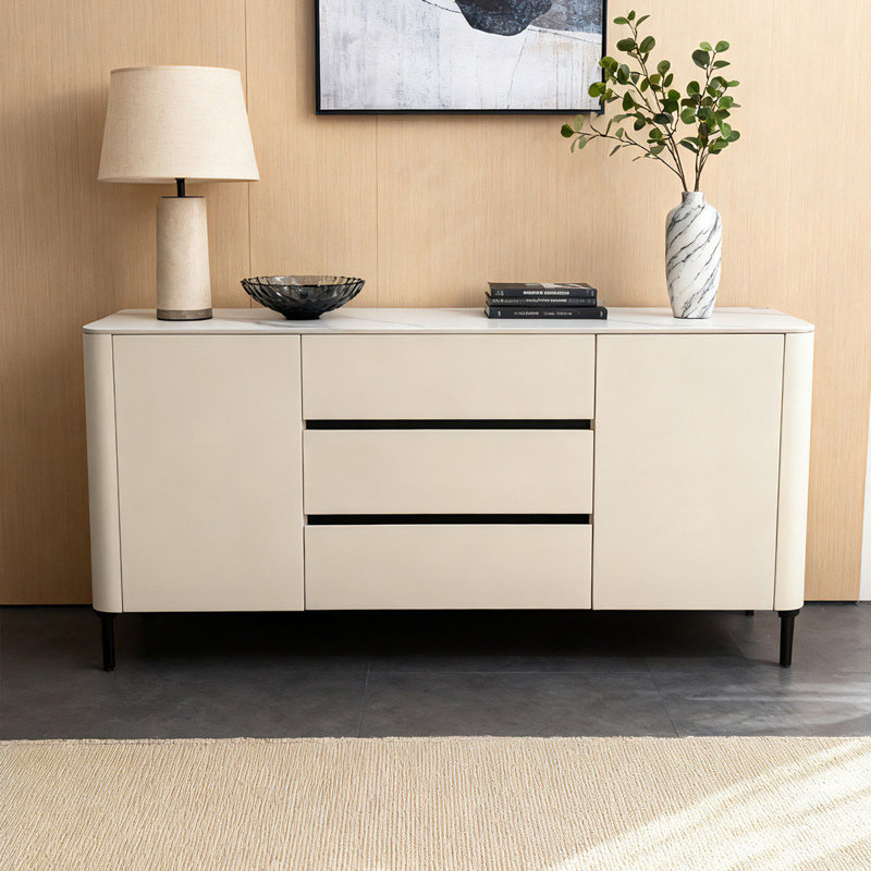 Luxury-Style Granite Panel Entryway Vanity Cabinet, 31.5" H x 55.11" W x 15.75" D