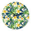 Feuillage tropical et fleurs jaunes - horloge murale moderne-60280899