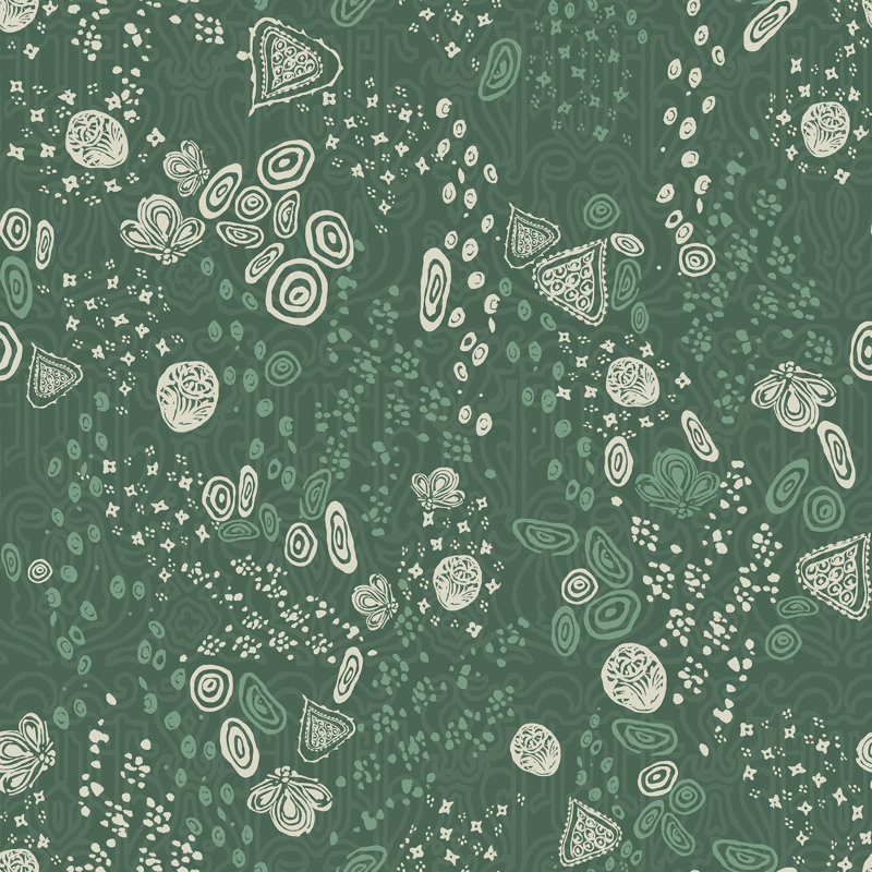 Yuki Osada Floral Wallpaper Double Roll, Green