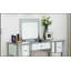 Ensemble de coiffeuse de style transitionnel avec tiroirs de rangement, miroir central et tabouret rembourré pour des meubles de chambre à coucher élégants-81826381