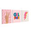 Ensemble de 3 affiches murales encadrées, GRL PWR, impressions sur toile avec symbole de paix rose et éclair, décoration avec citation inspirante pour chambre, dortoir, chambre d'ado, décoration moderne bohème inspirante pour adolescents-2119990557
