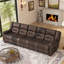 Canapé modulaire inclinable en cuir 129,6 po-1496164595