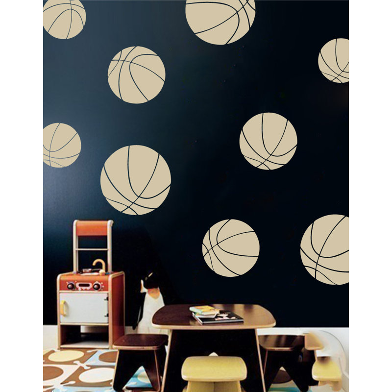 Décalcomanie murale baskets, H 40 po x l 40 po x P 0,01 po, Beige