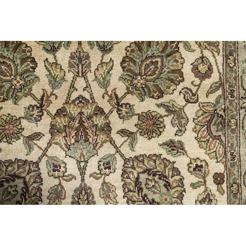Tapis ivoire et crème noué à la main de haute qualité