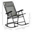Ensemble de 2 chaises berçantes pliantes grises pour l'extérieur Confortable, ergonomique pour la terrasse, le patio et la cour. Chaise de balcon en acier, terrasse