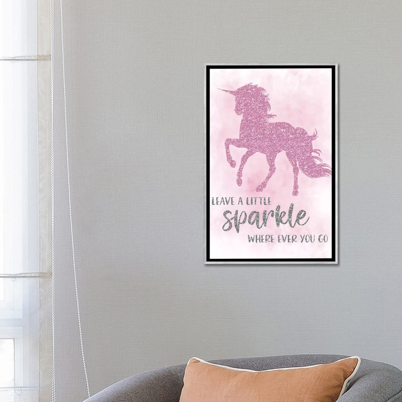 Art sparkle, H 26 po x l 18 po x P 1,5 po, Toile avec cadre argenté