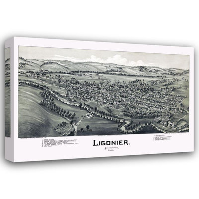 Lark Manor ™, art sur toile tendue avec la galerie Fowler, «Ligonier Pennysifornania - Fowler 1900»