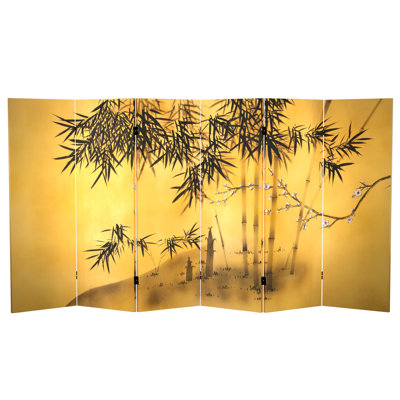 Halford 94.5" W x 48" H 6 - Panel Canvas Print Folding Room Divider by East Urban Home