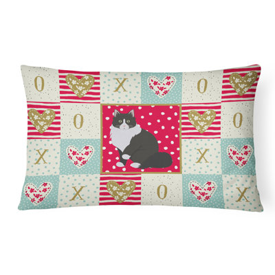  Coussin d'extérieur Siberian Forest Cat Love